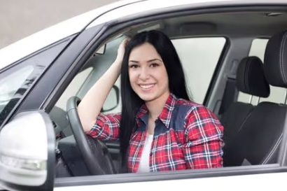 Learner Driver Lady White CaR